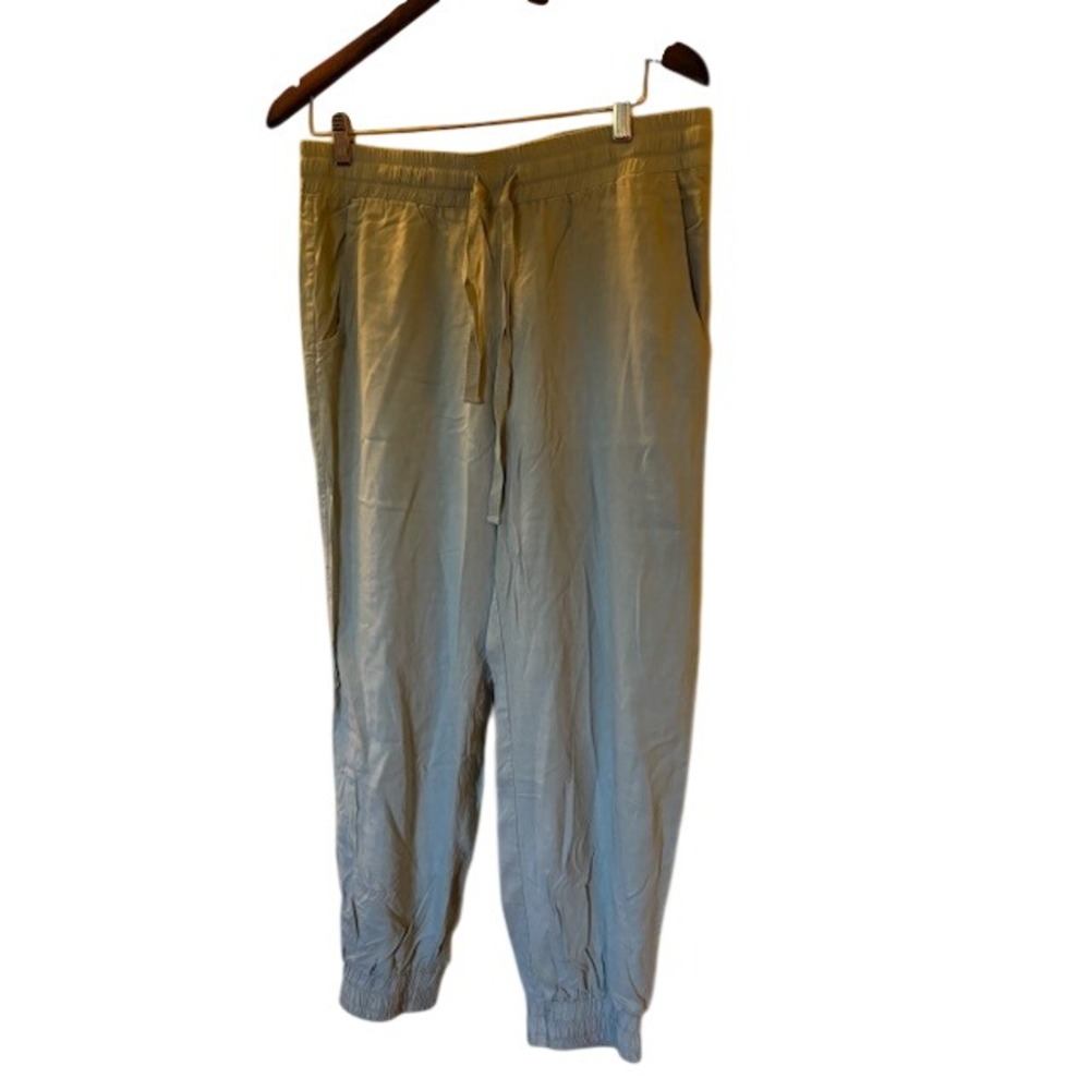 Cloth & Stone Sage Green Tencel Lyocell Joggers Size M Drawstring Elastic Waist